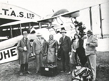 In front of Archerfield's Hangar 5 in 1931, when it was the pride and joy of the fledgling QANTAS airline.