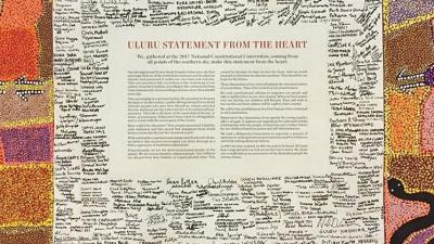 The signed Uluru Statement of the Heart. Image: ABC News