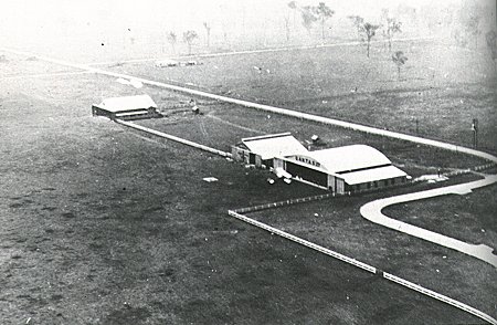 Hangar 1 on the far left in the late 1930s, when it was joined by Hangars 4 and 5.