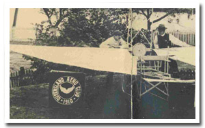 The beginnings of the RQAC in 1910, with the famed Bleriot monoplane.