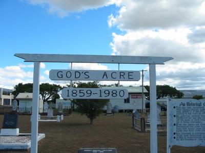 The main sign at God's Acres is of historical significance in its own right.