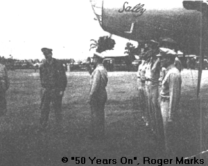 Allied Pacific Theatre of War Commander General Douglas Macarthur visits Archerfield in 1942, examining a Boeing B17, which was assembled at Archerfield in the hangars now operated by Caterpillar and Hastings Deering and CAT.